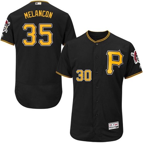 Pirates #35 Mark Melancon Black Flexbase Authentic Collection Stitched MLB Jersey - Click Image to Close